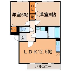 アミスター　Ｂの物件間取画像